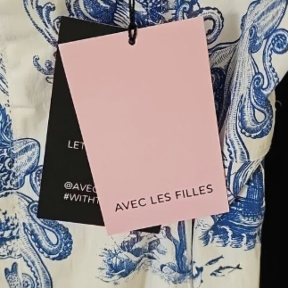 " wall paper dress " nautical, ocean, mermaid, beach, aquatic. - Picture 6 of 7